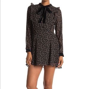 Lush Ditsy Ruffle Victorian Bow Dress